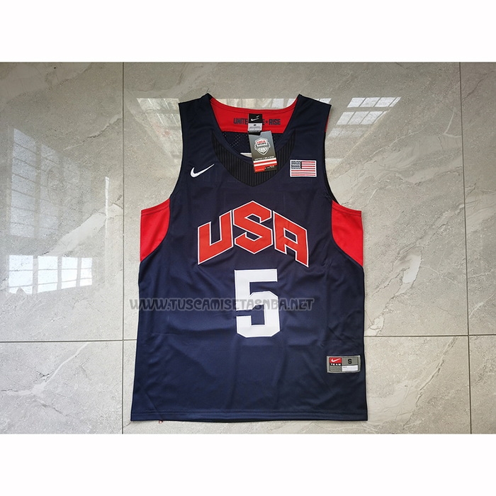 Camiseta Kevin Durant NO 5 USA 2012 Negro
